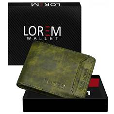 LOREM mens green synthetic leath....