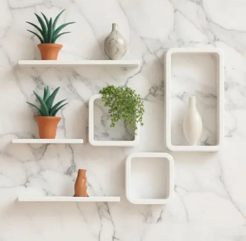 WOODEN  SHELVES - WHITE / WOODLA....
