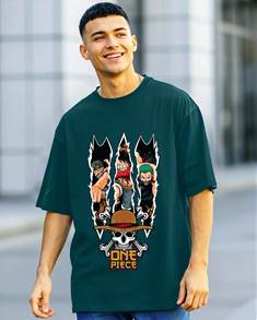 ANIME MENS DROP SHOULDER T SHIRT