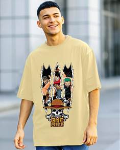 ANIME MENS DROP SHOULDER T SHIRT