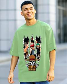 ANIME MENS DROP SHOULDER T SHIRT
