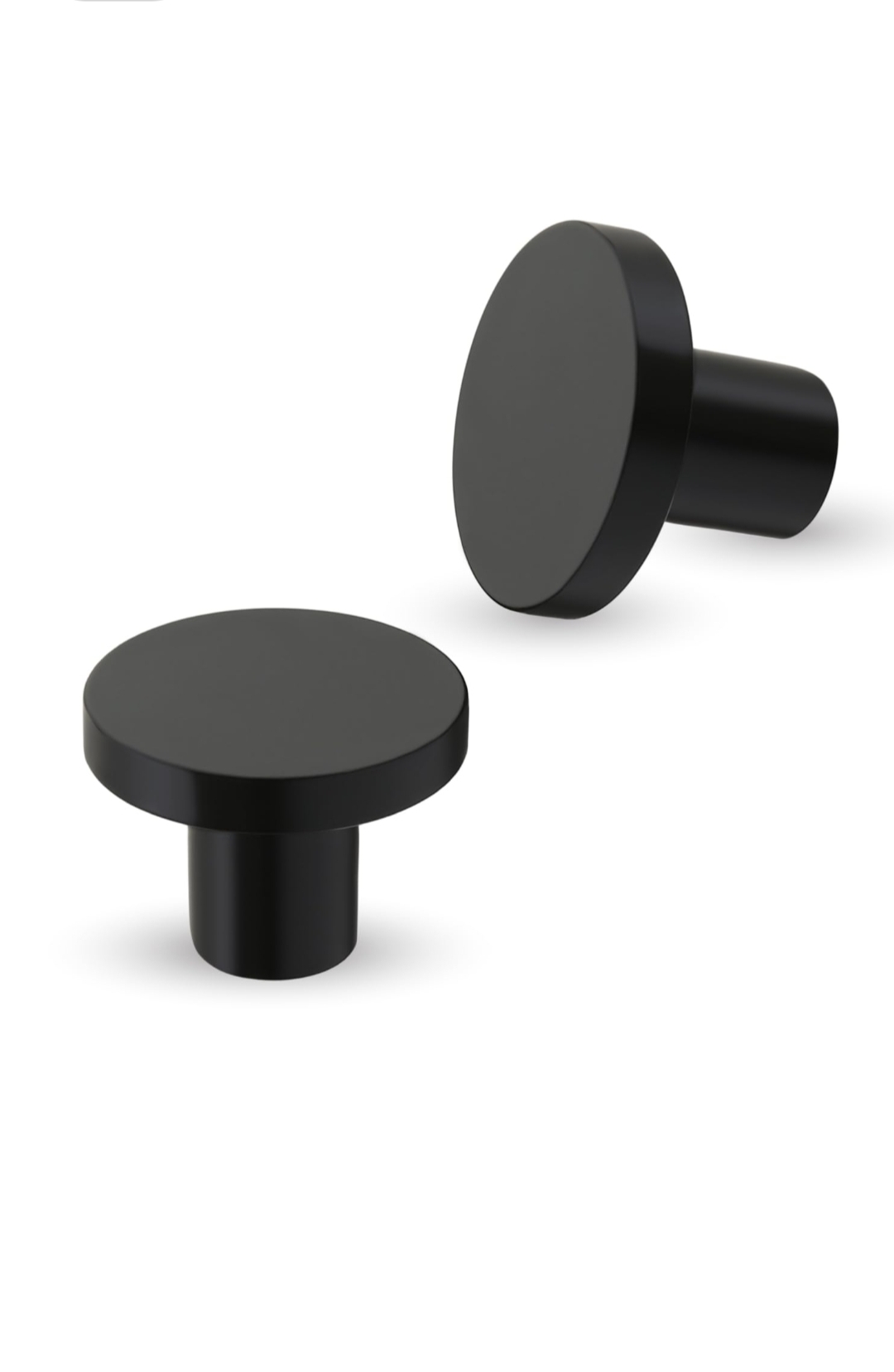Knob Black Round
