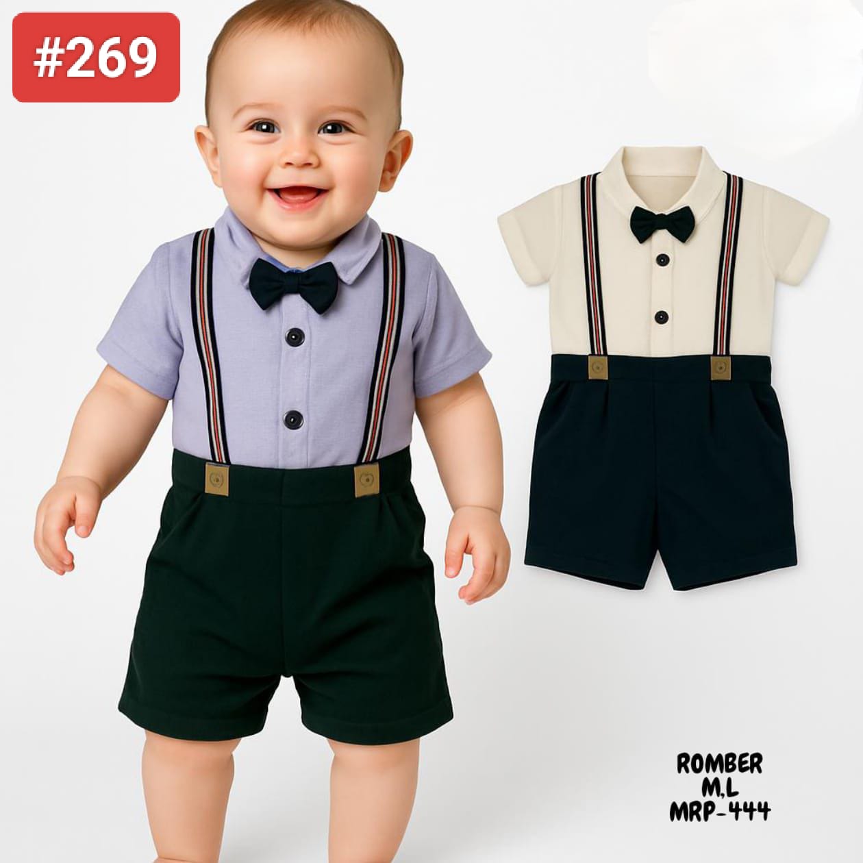 BERRIES ROMBER BABY BOY DRESS