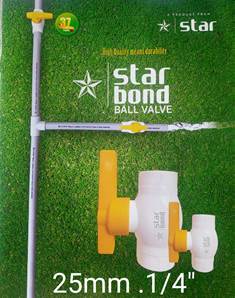 R PVC BALL VALVE STAR 25MM