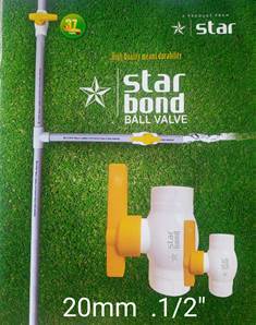 R PVC BALL VALVE STAR 20MM
